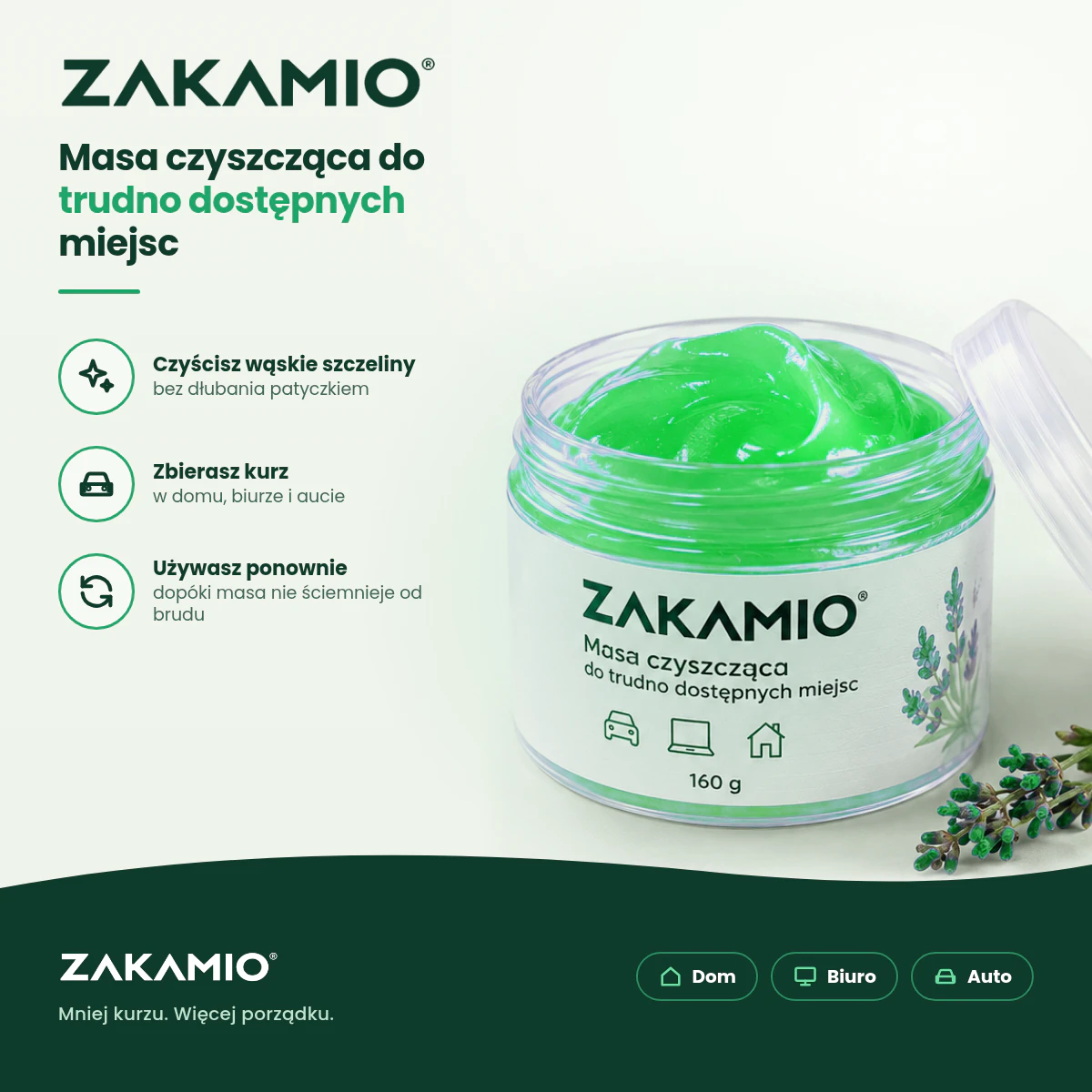 ZAKAMIO - Wielorazowa Masa do Czyszczenia Zakamarków 1